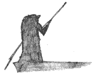 Finman in Boat: Illustration by Sigurd Towrie